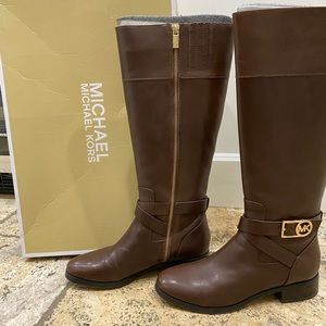 Michael Kors brown leather boots
